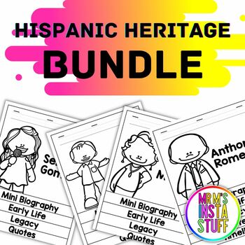 Preview of Hispanic Heritage Month Activities | Research Biography Unit | Flipbooks