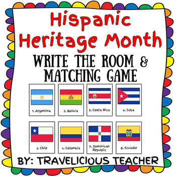Preview of Hispanic Heritage Month Activities - Write the Room & Memory Game