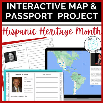 Preview of Famous Hispanic Person Passport Project: Hispanic Heritage Month Activities