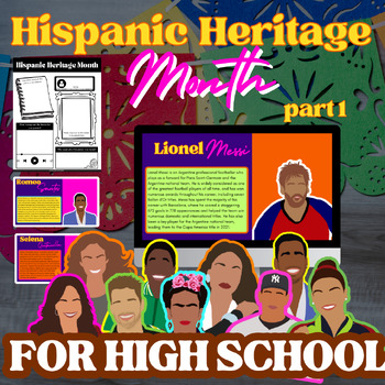 Hispanic Heritage Month Activity | Bio Slides, YouTube, & Coloring ...