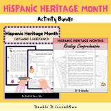 Hispanic Heritage Month Activity Bundle-Reading Wordsearch