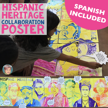 Preview of Hispanic Heritage Month Activity | Famous Faces® Collaborative Poster w/ Latinx