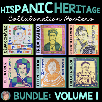 Preview of Hispanic Heritage Month Activity | Latinx Collaboration Poster BUNDLE Volume #1