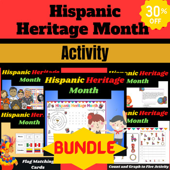 Preview of Hispanic Heritage Month Activity Pages Bundle | September-October Activity Sheet