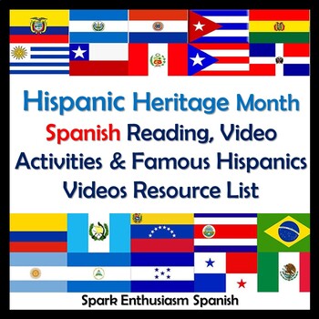 Preview of Hispanic Heritage Month Article Plus Video Activities & Famous Hispanics Videos