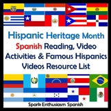Hispanic Heritage Month Article Plus Video Activities & Fa