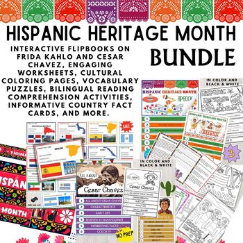 Hispanic Heritage Month BUNDLE by Printed 4 You | TPT