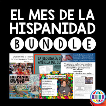 Preview of Hispanic Heritage Month BUNDLE El mes de la herencia in Spanish Class