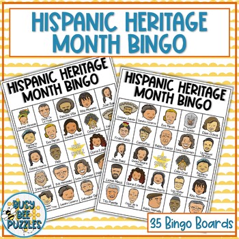 Preview of Hispanic Heritage Month Bingo Game - Latinx Heritage Month