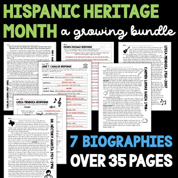 Preview of Hispanic Heritage Month Biographies: A Growing Bundle!