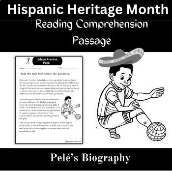 Preview of Hispanic Heritage Month Biography Reading Comprehension Passage and Questions