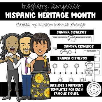 Preview of Hispanic Heritage Month Biography Templates