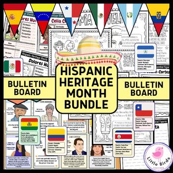 Preview of Hispanic Heritage Month Bulletin Board BUNDLE | Classroom Decor