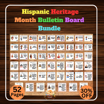 Preview of Hispanic Heritage Month Bulletin Board Bundle| Hispanic Heritage Month Classroom