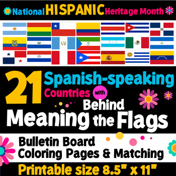 Preview of Hispanic Heritage Month Bulletin Board & Games | 21 Spanish-speaking Countries.