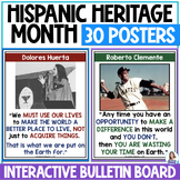 Hispanic Heritage Month Bulletin Board - 30 Posters, Biogr