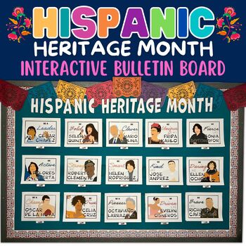 Preview of Hispanic Heritage Month Bulletin Board - Interactive Posters