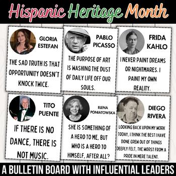 Preview of Hispanic Heritage Month Bulletin Board Or Posters: Leaders Who Change the World!