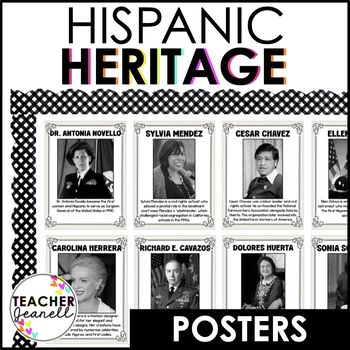 Preview of Hispanic Heritage Month Bulletin Board Posters 
