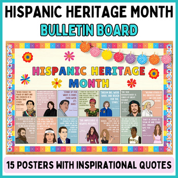 Preview of Hispanic Heritage Month Bulletin Board Quote Posters - Spanish door decorations