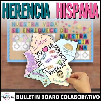 Preview of Hispanic Heritage Month Bulletin Board and Activity in English & Spanish