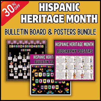 Preview of Hispanic Heritage Month Bulletin Boards & Posters Bundle - Classroom Decoration