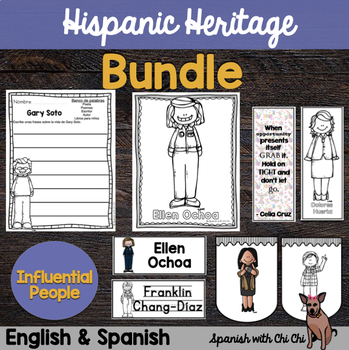 Preview of Hispanic Heritage Month Bundle Bookmarks, Banners, Coloring Pages, Writing Decor