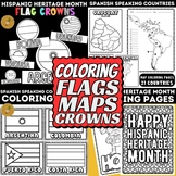 Hispanic Heritage Month Bundle | Coloring Pages - Flags - 