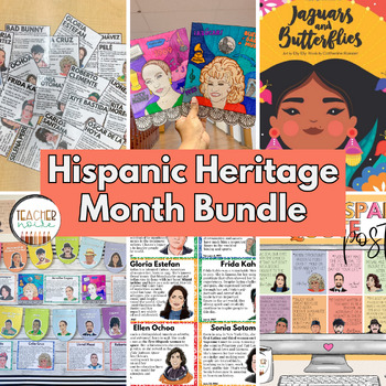 Preview of Hispanic Heritage Month Bundle | Decor, Coloring Pages, Activities