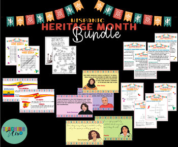 Preview of Hispanic Heritage Month Bundle | Hispanic Heritage Month Activities