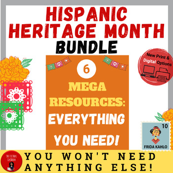 Preview of Hispanic Heritage Month Bundle | Variety of SIX Activities