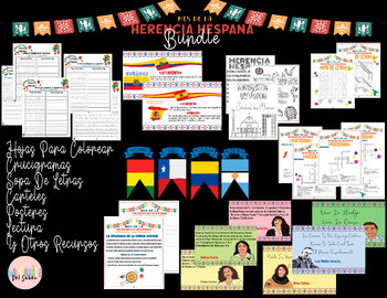 Preview of Hispanic Heritage Month Bundle in Spanish| La Herencia Hispana Bundle