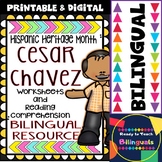 Hispanic Heritage Month - Cesar Chavez - Worksheets and Re