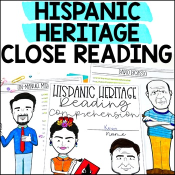 Preview of Hispanic Heritage Month Close Reading Passages | Reading Comprehension