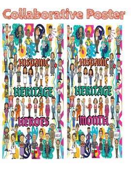 Preview of "Hispanic Heritage Heroes" & "Hispanic Heritage Month" Collaborative Poster