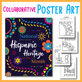 Hispanic Heritage Month Collaborative Poster Art Coloring 