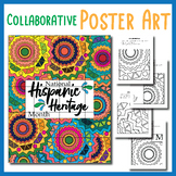 Hispanic Heritage Month Collaborative Poster Art Coloring 