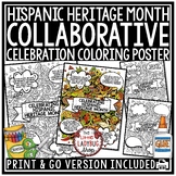 Hispanic Heritage Month Collaborative Team Coloring Poster