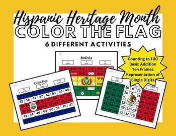 Preview of Hispanic Heritage Month: Color the Flag-Basic Math