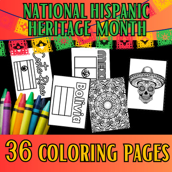 Preview of Hispanic Heritage Month Coloring Pages