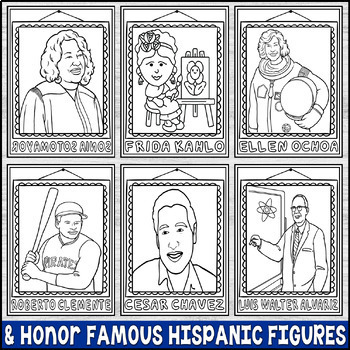 Hispanic Heritage Month Coloring Pages Bundle by Spectacable Education