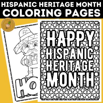 Preview of Hispanic Heritage Month Coloring Pages | Fun Activity