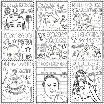 Hispanic Heritage Month Coloring Pages In Spanish | 36 Famous Hispanic ...