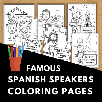 Preview of Hispanic Heritage Month Coloring Pages (Latino/a Leaders)