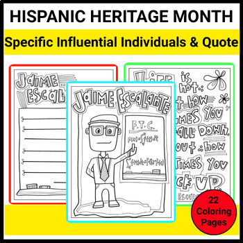Hispanic Heritage Month Coloring Pages: Specific influential ...
