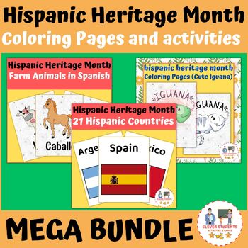 Preview of Hispanic Heritage Month Coloring Pages and Activities | Fall Activities | BUNDLE