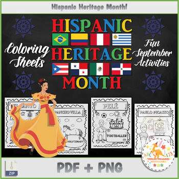 Hispanic Heritage Month Coloring Sheets | Fun September Activities