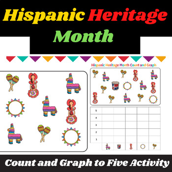 Preview of Hispanic Heritage Month Count and Graph to Five Activity