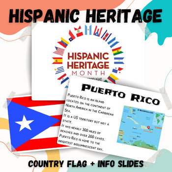 Preview of Hispanic Heritage Month Country Info Slides