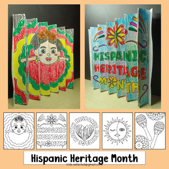Preview of Hispanic Heritage Month Craft Agamograph Art Activities Bulletin Board